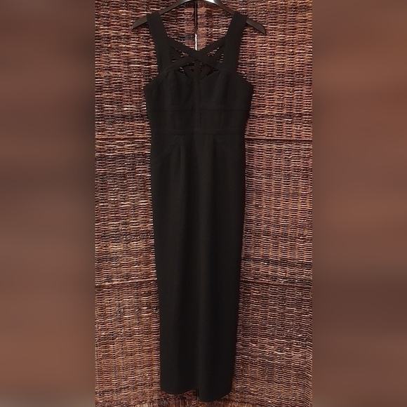 BCBGMaxAzria Women's 4 Black Maxi Length Formal Dress Gown Wedding Guest - Picture 1 of 6